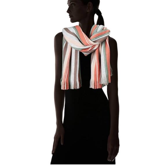 Prana Striped Fringe Scarf Wrap - Picture 1 of 6